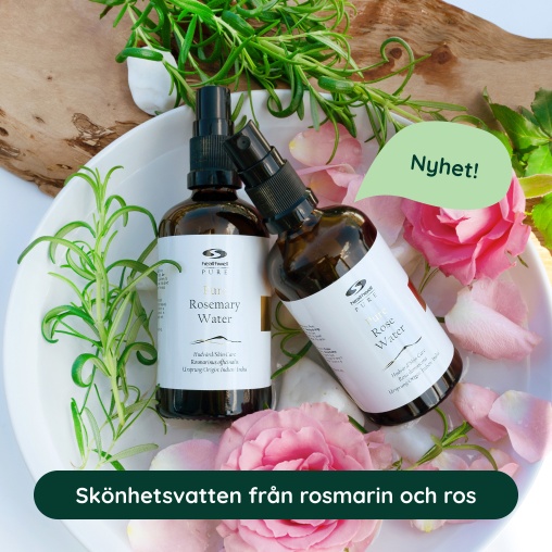 Healthwell PURE Rosenvatten & rosmarinvatten